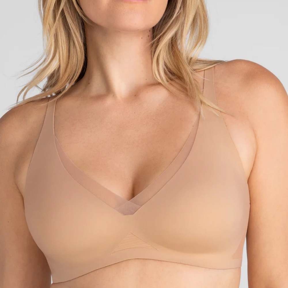 Honeylove LiftWear CrossOver Bra XL wire free wireless LWBR0301-SAND Tan $69 New